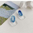 Acrylic Drop Earring Stud Earring - 1 Pair - Blue - One Size