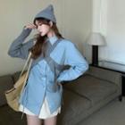 Single-shoulder Knit Sweater / Plain Loose-fit Blouse