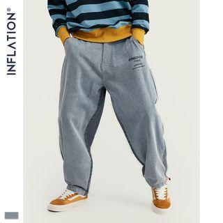 Colorblock Drawstring-hem Jogger Jeans