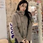 Faux Shearling Jacket Coffee - One Size
