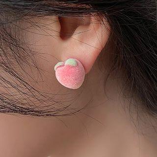 Peach Flocking Earring