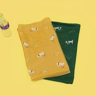Dog Print Light Scarf