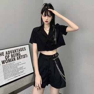 Short-sleeve Chained Top / Shorts