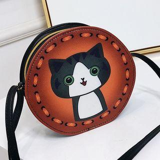 Printed Circle Crossbody Bag