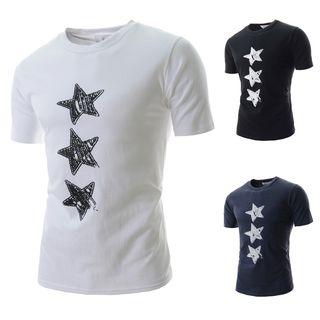 Short-sleeve Star Printed T-shirt
