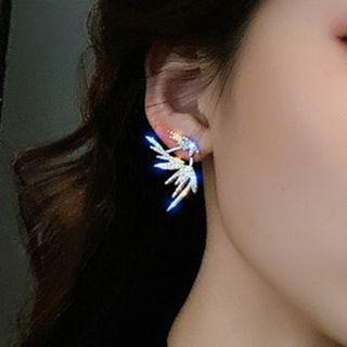 Wedding Wings Rhinestone Earring 1 Pair - Silver - One Size
