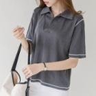 Stitched Pigment Polo Shirt