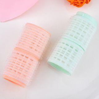 Set Of 8: Hair Roller Pink & Green - One Size