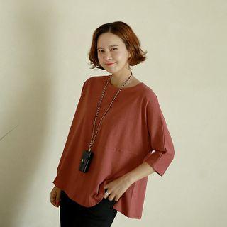 2/3-sleeve Paneled Top