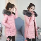 Fluffy Trim Padded Coat