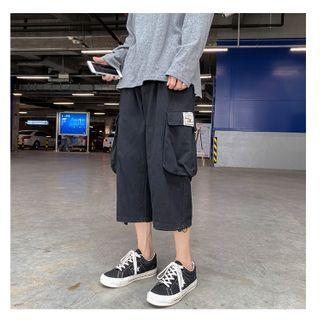 Plain Capri Cargo Pants