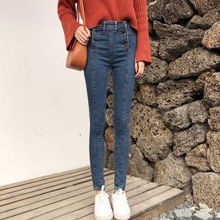 Double Fly Skinny Pants