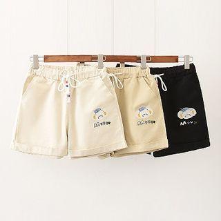 Animal Embroidered Shorts