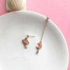 Non-matching Alloy Planet & Moon Dangle Earring 1 Pair - Earring - One Size