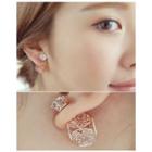 Openwork-ball Stud Earrings