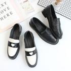Faux Leather Heart Cutout Loafers