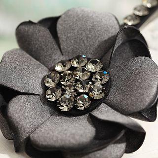 Rhinestone Flower Barrette