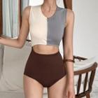 Two Tone Tankini Top