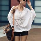 Sequined Star Batwing T-shirt