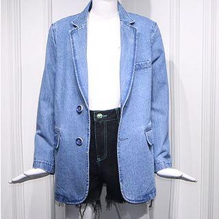 Single Breasted Denim Blazer