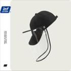 Baseball Hat With Face Shield (anti Droplets) Black - One Size