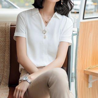 V-neck Blouse / Pencil Skirt / Dress Pants / Set