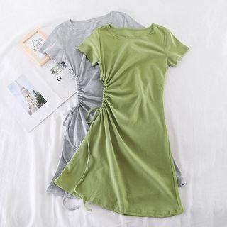 Plain Drawstring Dress