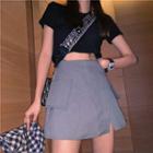High-waist Split Hem Skirt