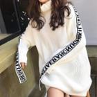 Lettering Long-sleeve Knit Top