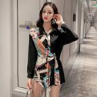 Printed Panel Long Shirt