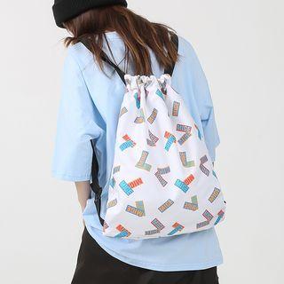 Lettering Drawstring Bag