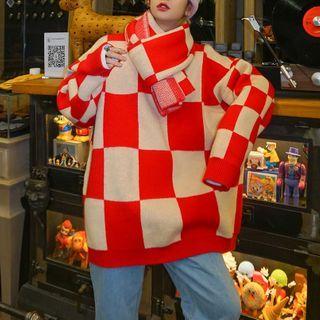 Check Sweater / Scarf
