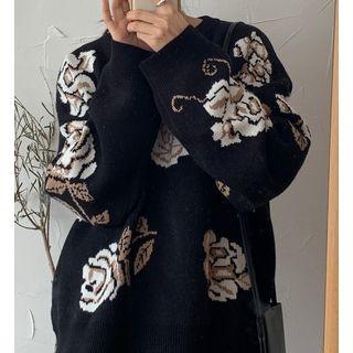 Rose Jacquard Sweater