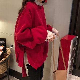 Side-tie Sweatshirt / Mock Neck Blouse