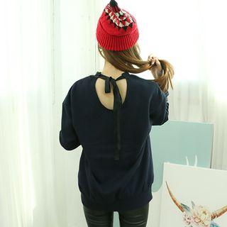 Logo-print Bow-back Pullover