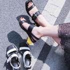 Block-heel Genuine Leather Sandals
