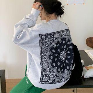 Paisley Print Shirt Light Gray - One Size