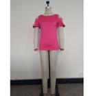 Ruffle Cold-shoulder T-shirt