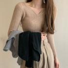 Notch Knit Top