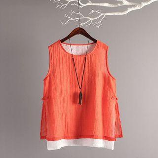 Color Block Sleeveless Top