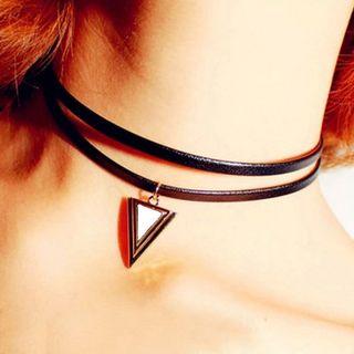White Triangle Double-layer Choker