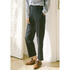 Band-waist Seam-trim Dress Pants