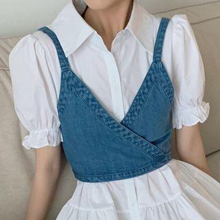 Denim Camisole Top Camisole Top - Denim Blue - One Size