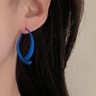 Alloy Curve Dangle Earring 1 Pair - Blue - One Size