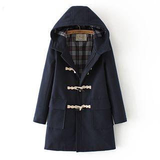 Hooded Toggle Woolen Coat