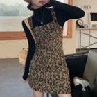 Leopard Print Jumper Dress / Knit Top