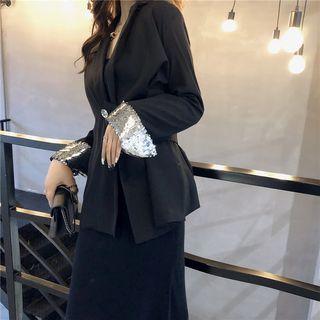 Sequin Cuff Blazer