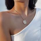 Faux Pearl Pendant Necklace 3375 - Gold - One Size
