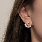 Rhinestone Stud Earring E3054 - 1 Pair - Gold - One Size