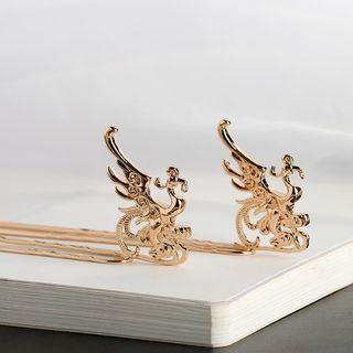 Retro Alloy Phoenix Hair Stick 1 Pc - Gold - One Size